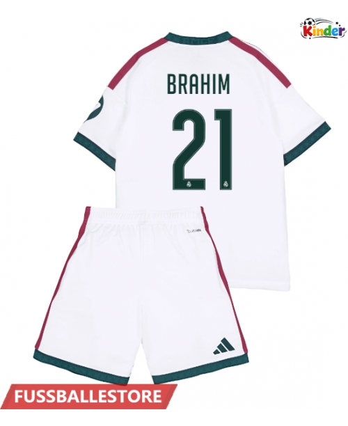 Günstige Real Madrid Brahim Diaz #21 Heimtrikotsatz Kinder 2026-27 Kurzarm (+ Kurze Hosen)